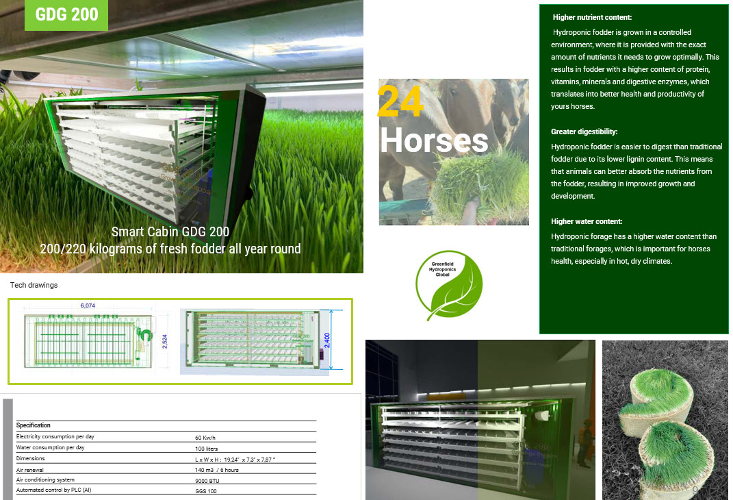 Harvested horse fodder mat